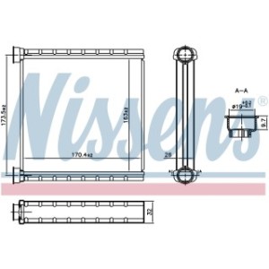Interior Heating Heat Exchanger - Nissens 707278