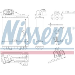 Interior Heating Heat Exchanger - Nissens 707301