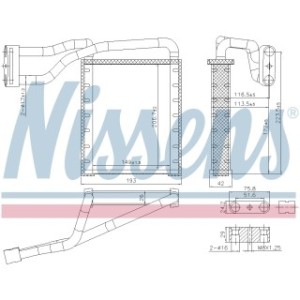 Interior Heating Heat Exchanger - Nissens 707306