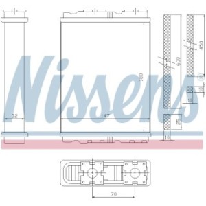 Interior Heating Heat Exchanger - Nissens 72050