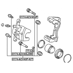 FEBEST Brake Caliper Guide Bolt 0174-ACV40F-KIT for LEXUS