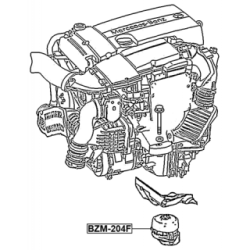 FEBEST Engine Mount BZM-204F for MERCEDES C-CLASS