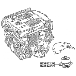 FEBEST Engine Mount BZM-222RH for MERCEDES S-CLASS