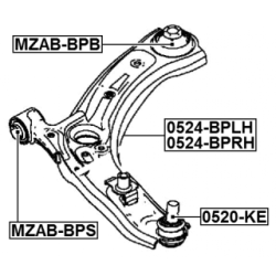 FEBEST Trailing Control Arm Mount MZAB-BPB for MAZDA 3