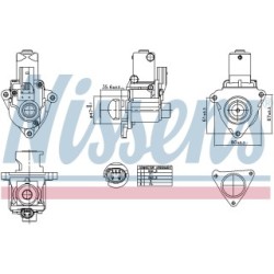 NISSENS EGR Valve 98510 for HYUNDAI, KIA 284102F000