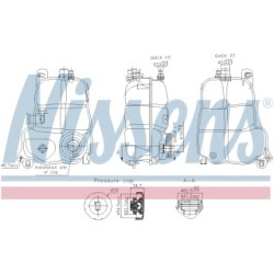 NISSENS Coolant Expansion Tank 996228 for MERCEDES A-CLASS,CLA,GLB