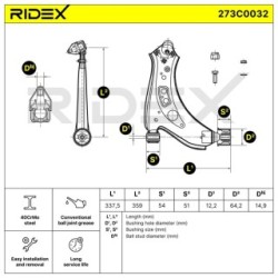 Control Trailing Arm 273C0032 for SKODA
