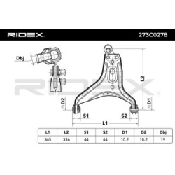 Control Trailing Arm RIDEX 273C0278 for AUDI 895407147A