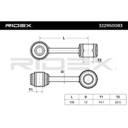 RIDEX Stabiliser Drop Link 3229S0083 for VW TRANSPORTER