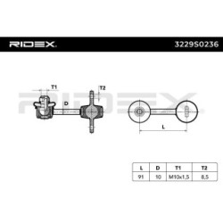 Stabiliser Drop Link RIDEX 3229S0236 for AUDI