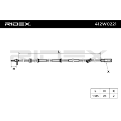 Wheel Speed Sensor RIDEX 412W0221 for ALFA ROMEO 46823095