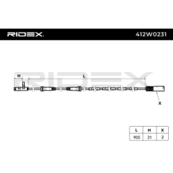 RIDEX Wheel Speed Sensor 412W0231 for MINI MINI