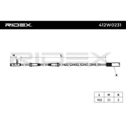 RIDEX Wheel Speed Sensor 412W0231 for MINI MINI
