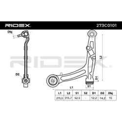 RIDEX Control Trailing Arm 273C0101 for FIAT PANDA