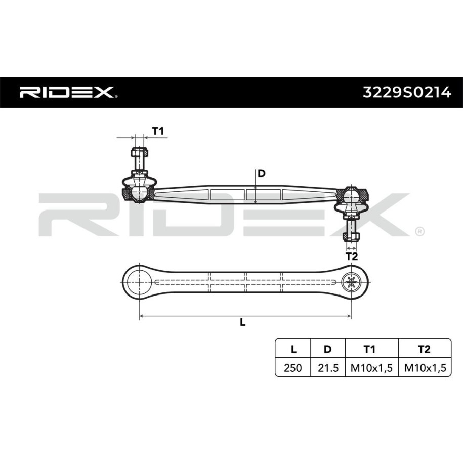 Stabiliser Drop Link RIDEX 3229S0214 for FORD