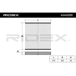 Cabin Air Filter RIDEX 424I0259 for NISSAN 27277-1HD0B