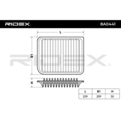 Air Filter RIDEX 8A0441 for MITSUBISHI