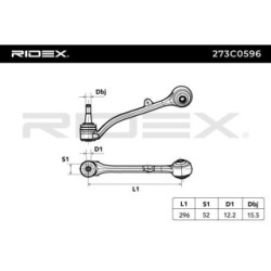 RIDEX Control Trailing Arm 273C0596 for BMW X3