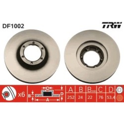 TRW Brake Disc DF1002 for VAUXHALL