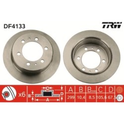 TRW Brake Disc DF4133 for DAEWOO