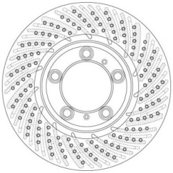 TRW Brake Disc DF6267S for PORSCHE 911 OE 99635140902