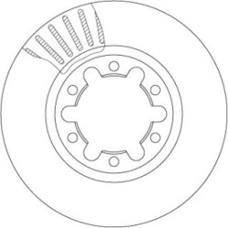 TRW Brake Disc DF7237 for FORD