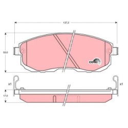 TRW Brake Pad Set GDB1003 for INFINITI