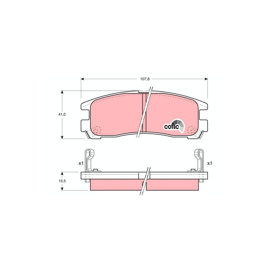 TRW Brake Pad Set GDB1023 for CHRYSLER