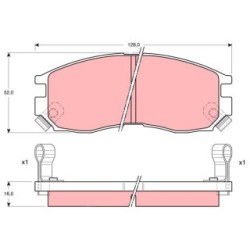 TRW Brake Pad Set GDB1128 for CHANGAN