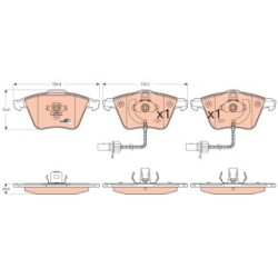 TRW Brake Pad Set GDB1554 for AUDI A4