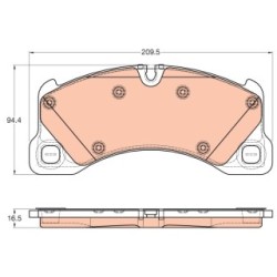 TRW Brake Pad Set GDB1969 for PORSCHE
