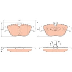 TRW Brake Pad Set GDB2051 for MERCEDES C-CLASS