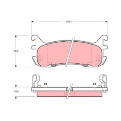 TRW Brake Pad Set GDB3129 for FORD ASIA & OCEANIA