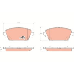 TRW Brake Pad Set GDB3227 for NISSAN ALMERA