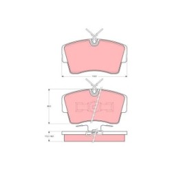TRW Brake Pad Set GDB339 for VAUXHALL OE 90398761