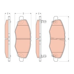 TRW Brake Pad Set GDB3427 for TOYOTA HILUX