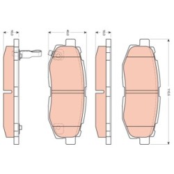 TRW Brake Pad Set GDB3442 for SUBARU