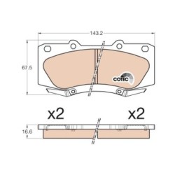 TRW Brake Pad Set GDB3534 for TOYOTA FORTUNER