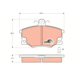 TRW Brake Pad Set GDB458 for ABARTH