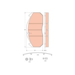 TRW Brake Pad Set GDB5065 for MAN