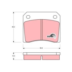 TRW Brake Pad Set GDB557 for AC