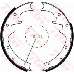TRW Brake Shoe Set GS8444 for JEEP CHEROKEE