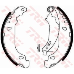 TRW Brake Shoe Set GS8642 for PEUGEOT 206