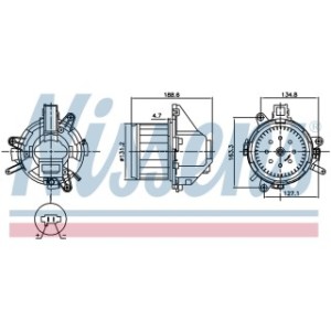 Cabin Air Fan - Nissens 87596