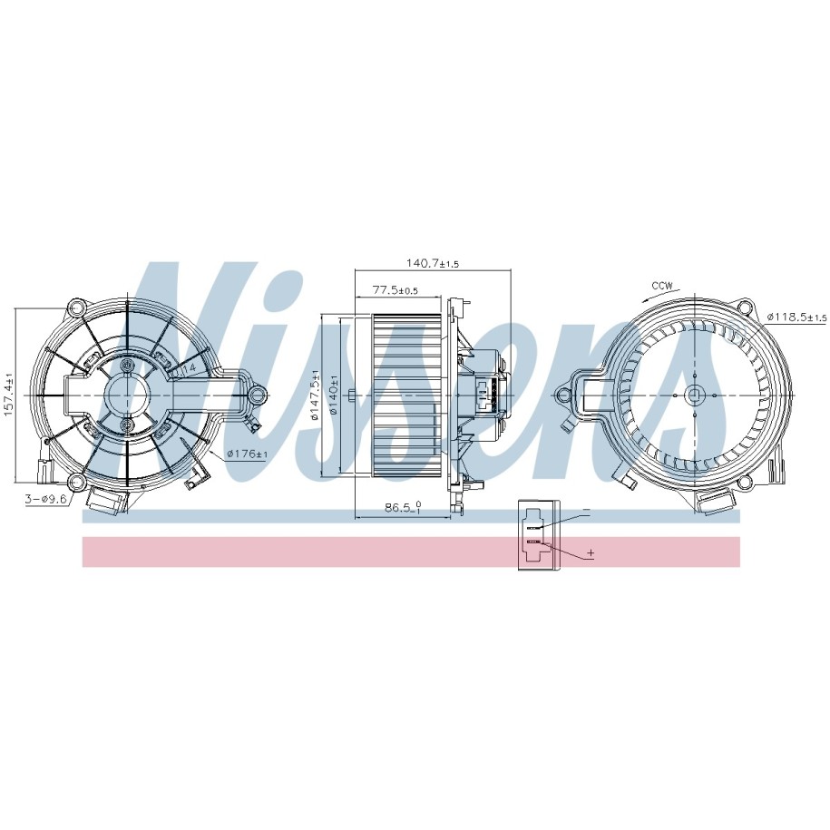 Cabin Air Fan - Nissens 87616