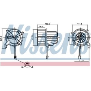 Cabin Air Fan - Nissens 87621
