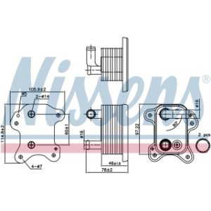 Engine Oil Heat Exchanger - Nissens 90801