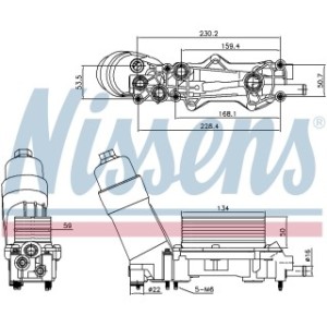 Engine Oil Heat Exchanger - Nissens 91336