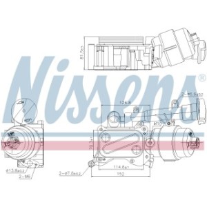 Engine Oil Heat Exchanger - Nissens 91346