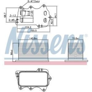 Engine Oil Heat Exchanger - Nissens 91359